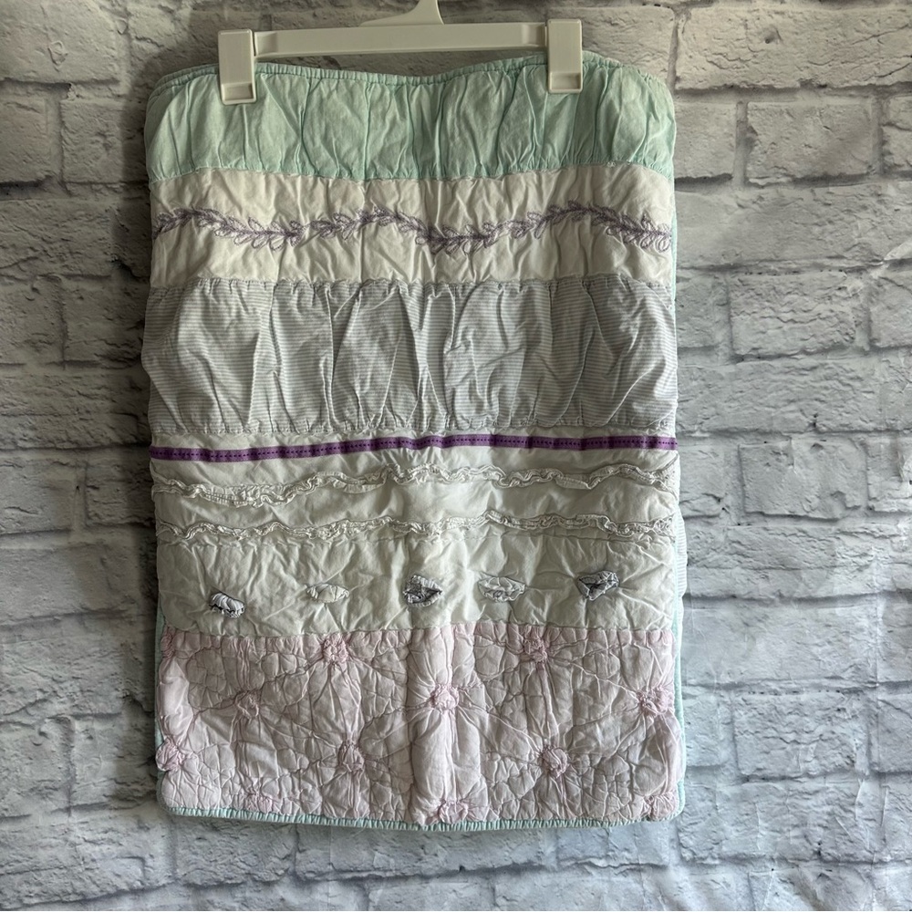 PREOWNED POTTERY BARN KIDS STANDARD DECORATIVE PILLOW CASE PURPLE BLUE SET 2